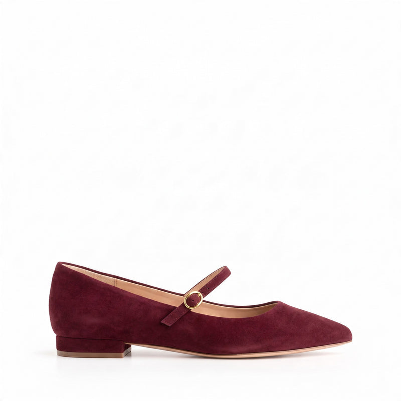 Ballerina Mergellina Camoscio Bordeaux
