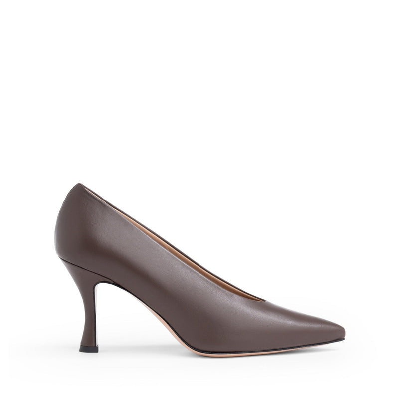 Décolleté Chiaia Nappa Moro, rocchetto 70mm