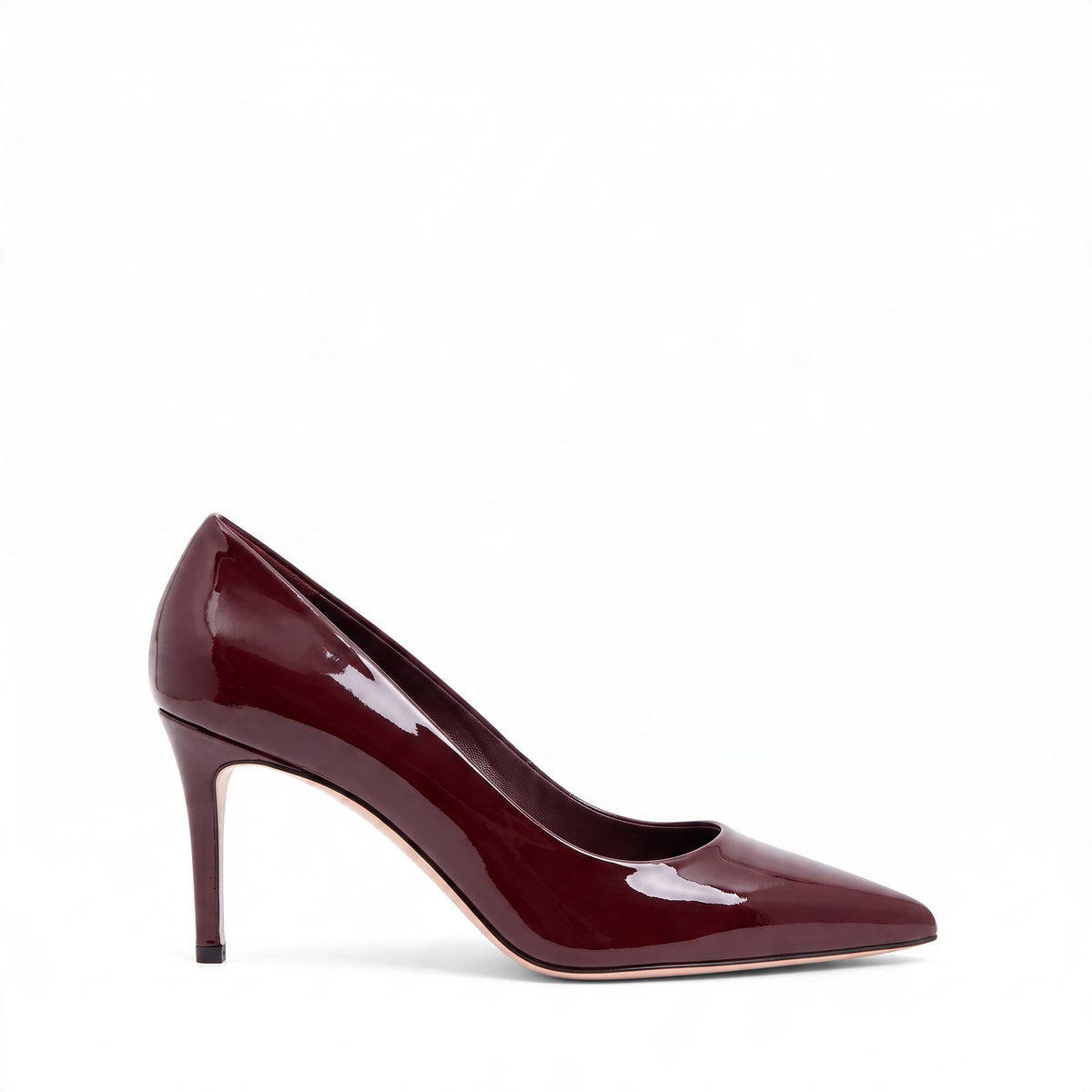 Décolleté Chiaia in vernice bordeaux, tacco stiletto 70 mm, Isabella Ferrante