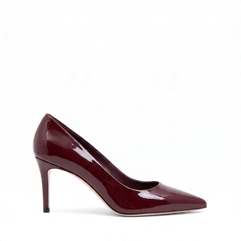 Décolleté Chiaia Vernice Bordeaux, stiletto 70mm