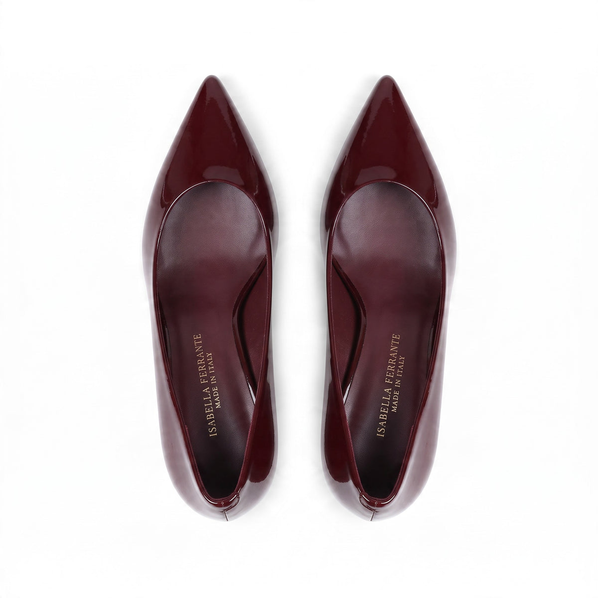 Décolleté Chiaia in vernice bordeaux, tacco stiletto 70 mm, foto 3 di 3