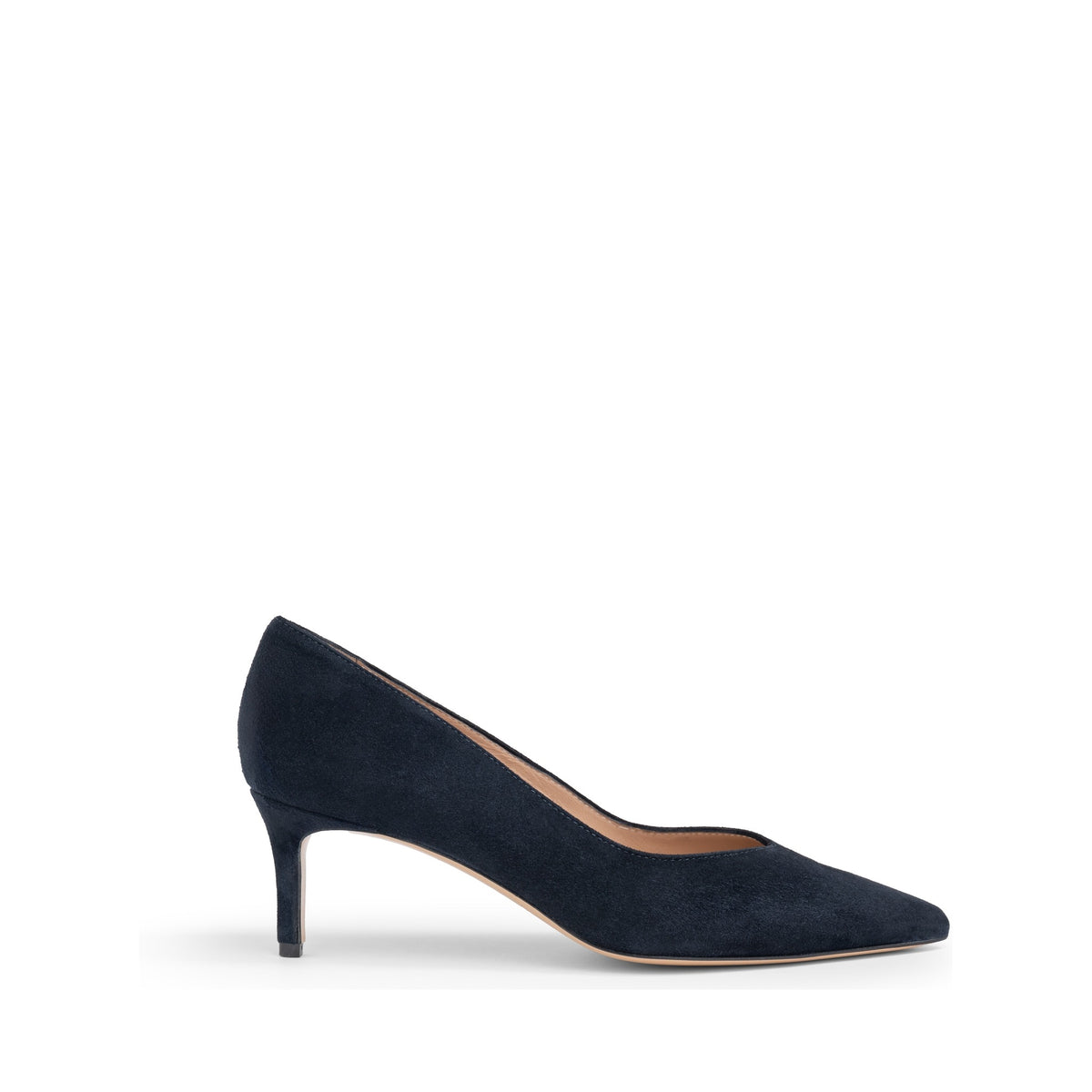 Décolleté Petraio in camoscio Blu Notte, tacco stiletto 55 mm, Isabella Ferrante