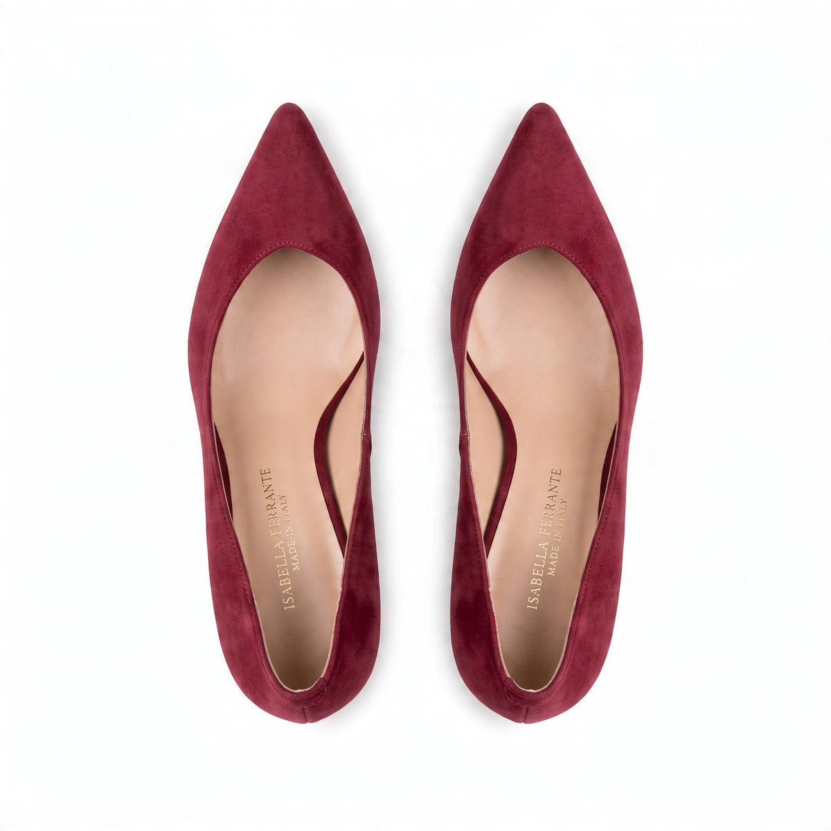 Décolleté Petraio in camoscio bordeaux, tacco stiletto 55 mm, foto 3 di 3