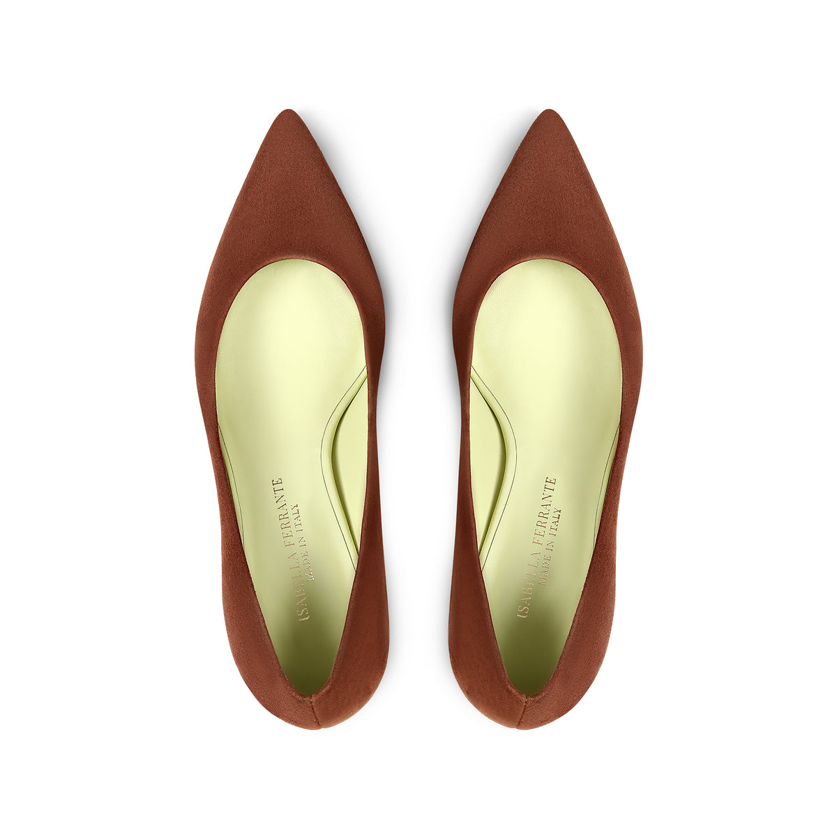 Décolleté Petraio in camoscio terra, tacco stiletto 55 mm, foto 3 di 3