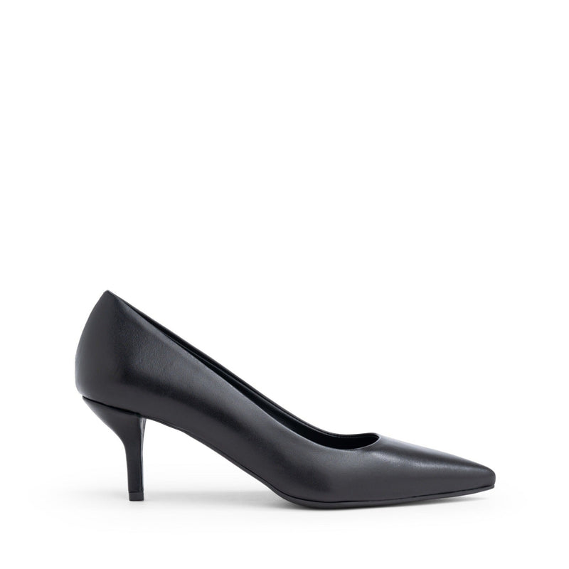 Décolleté Petraio Nappa Nera, tacco a cono 55mm
