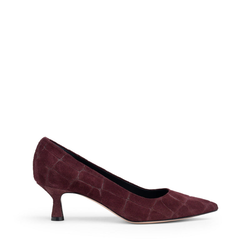 Décolleté Petraio Sfoderata Cocco Bordeaux, rocchetto 55mm