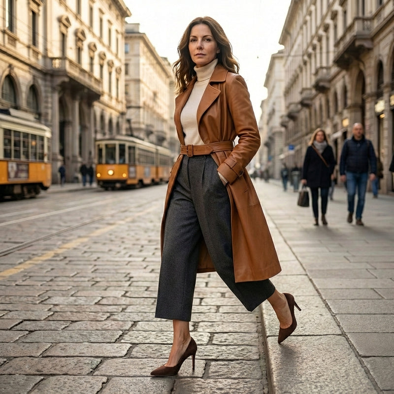 Décolleté Camoscio Moka, stiletto 70mm