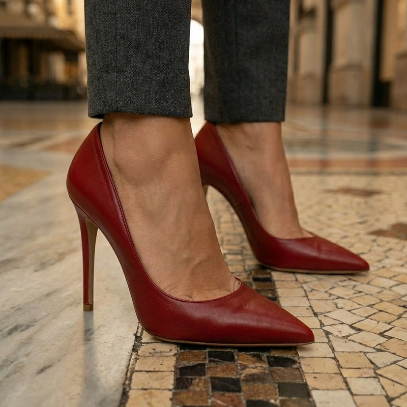 Décolleté Nappa Rossa, stiletto 100mm