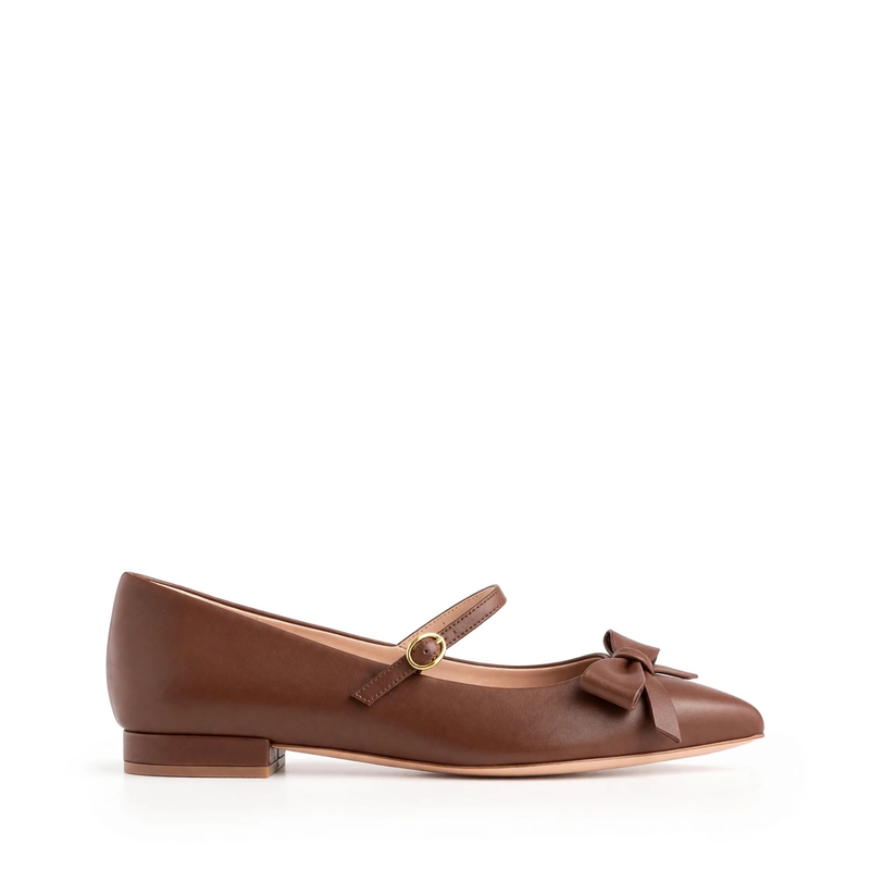 Ballerina Mergellina Nappa Cioccolato