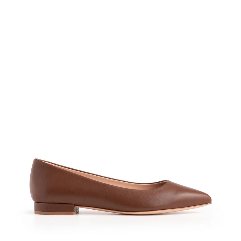 Ballerina Riva Fiorita Nappa Cioccolato
