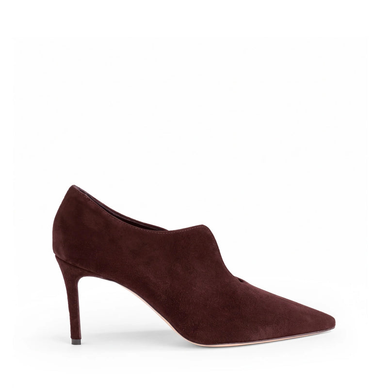 Décolleté Accollata Chiaia Camoscio Châtaigne, stiletto 70mm