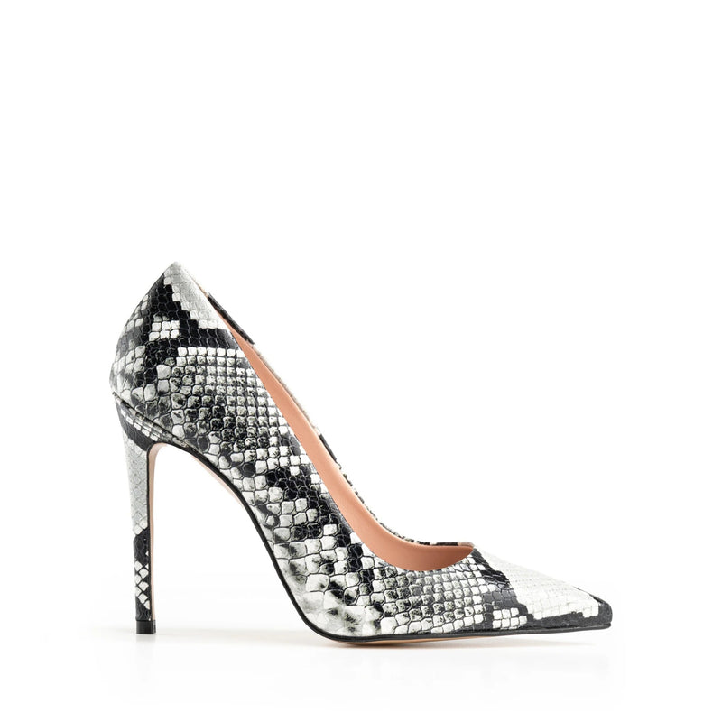 Décolleté Caracciolo Pitone Bianco, stiletto 100mm