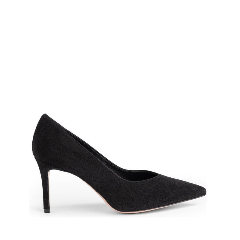 Décolleté Chiaia Camoscio Nero, stiletto 70mm