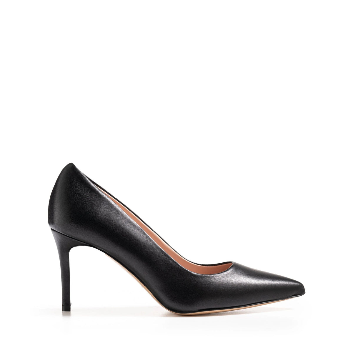 Décolleté Chiaia in nappa nera, tacco stiletto 70 mm, Isabella Ferrante