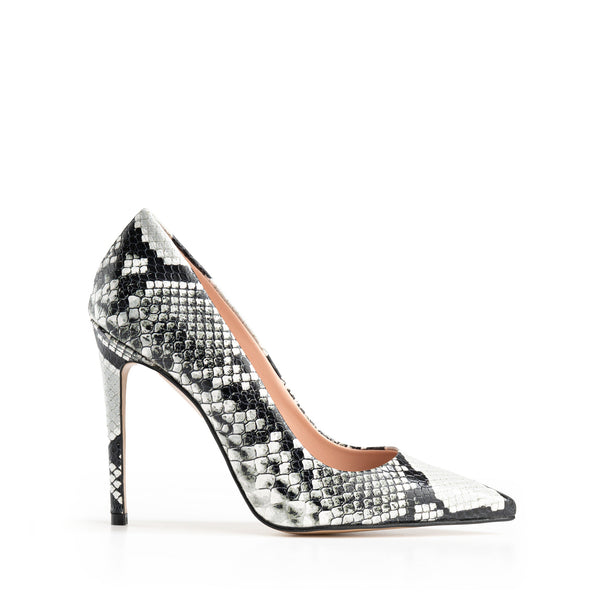 Décolleté Caracciolo Pitone Bianco, stiletto 100mm