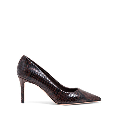 Décolleté Chiaia Pitone Moro, stiletto 70mm