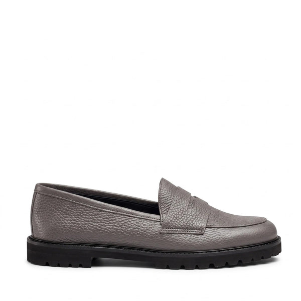 Mocassino Riviera Pelle Bottalata Grafite, ultra leggero