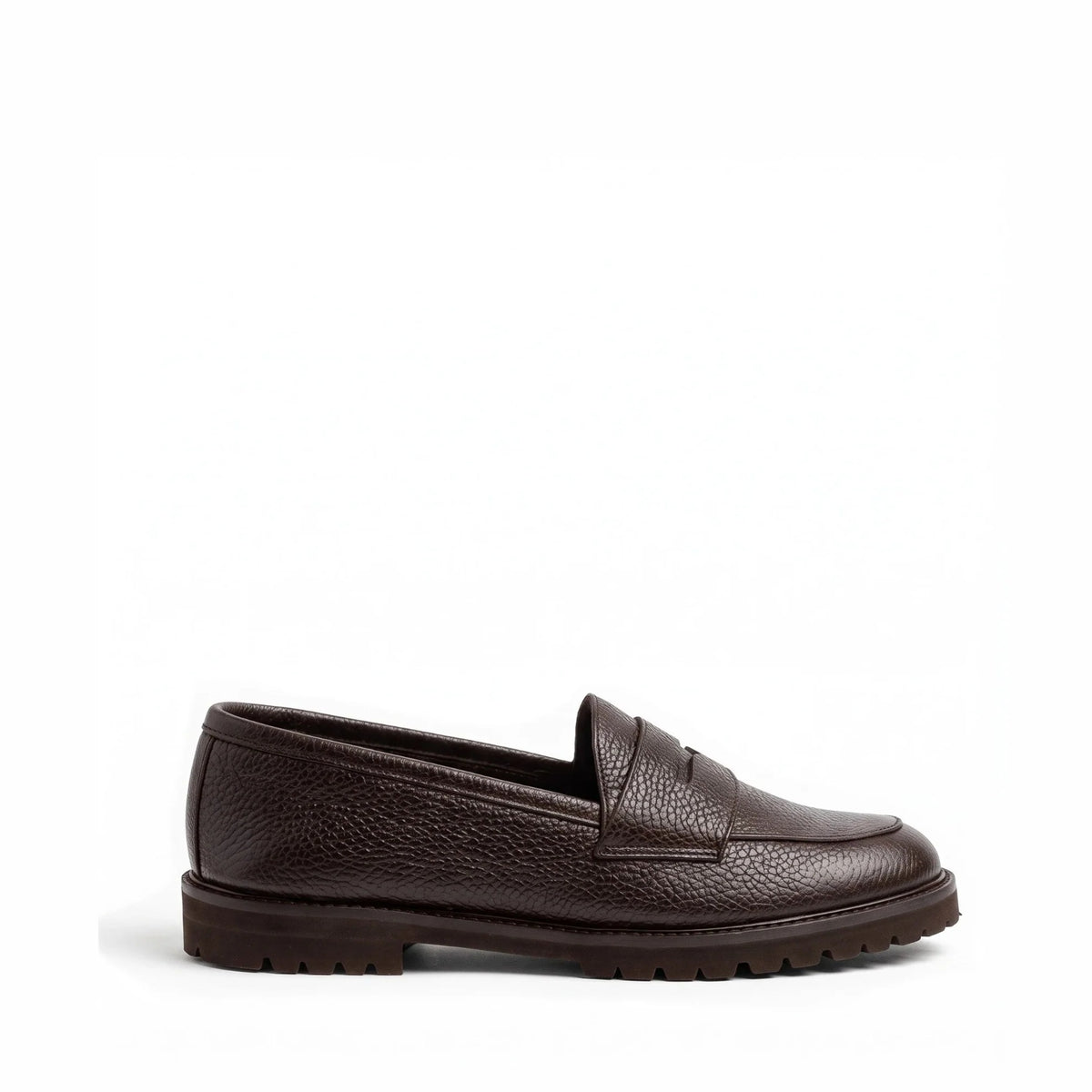 Mocassino Isabella Ferrante Riviera in pelle bottalata moro con suola tassellata ultra leggera e punta tonda
