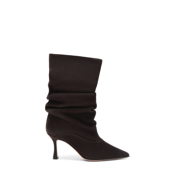 Tronchetto Camoscio Carbone, stiletto 70mm