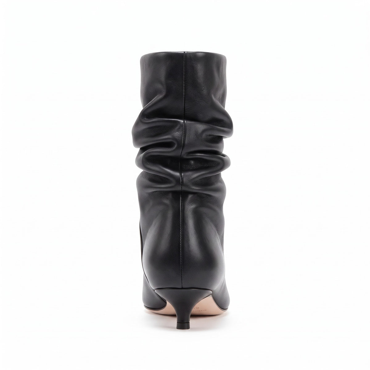 Tronchetto Spaccanapoli in pelle guanto nero, tacco stiletto 30 mm, foto 3 di 3